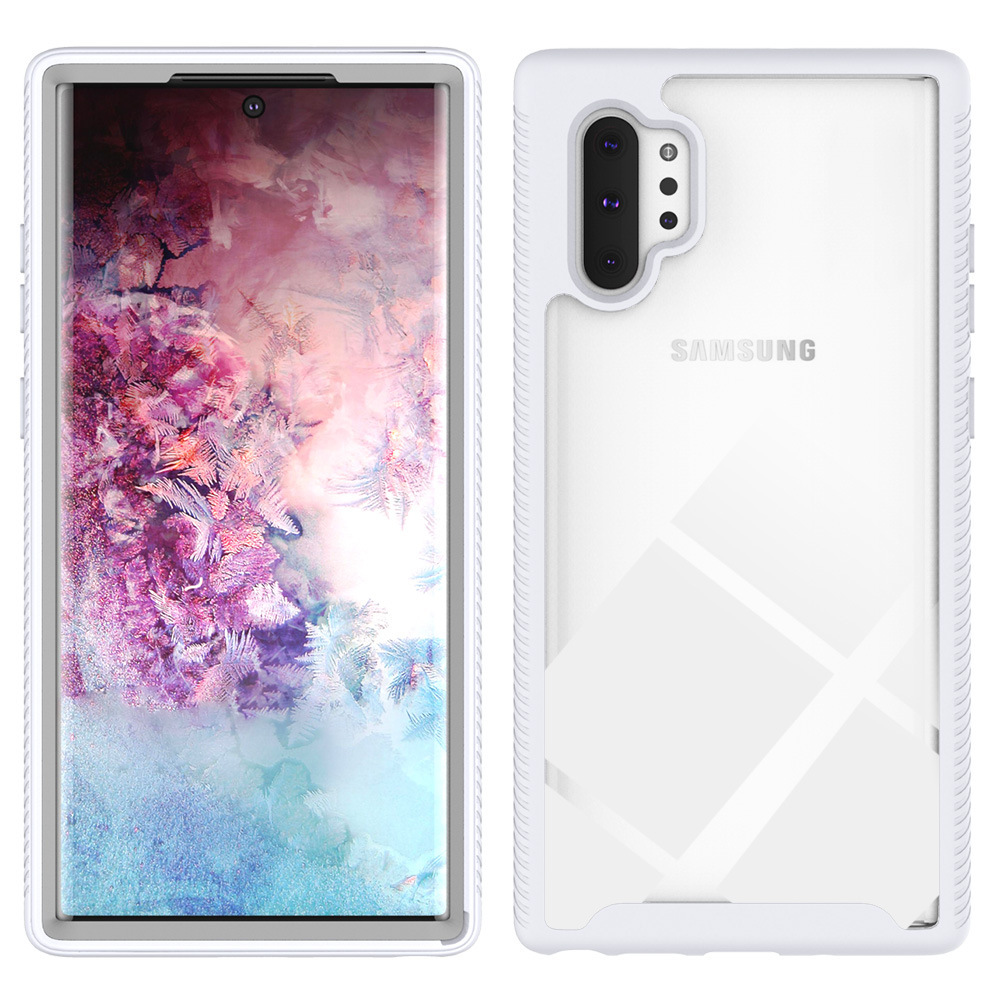 Galaxy Note 10 Clear Dual Defense Hybrid Case (White)